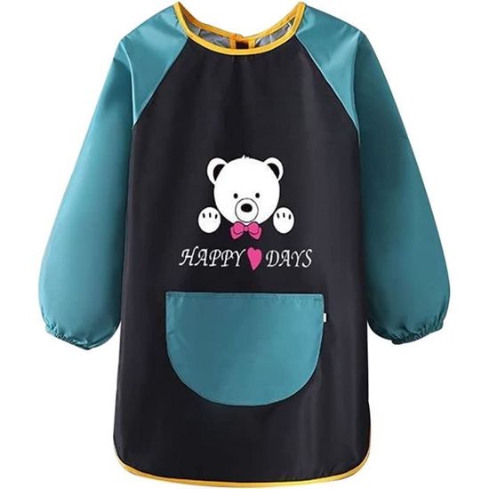 Tablier de Peinture Enfant, Blouse Peinture Enfant Imperméable, Tablier