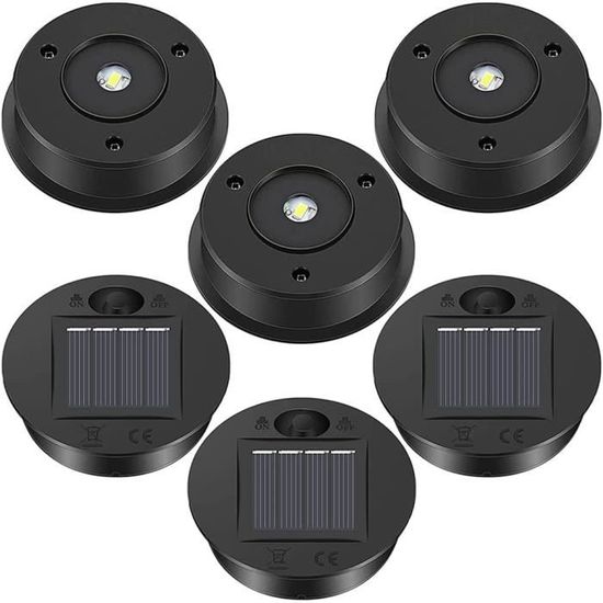 4 Lampes Solaires De Rechange Panneau 7cm - LED Pour Jardin Lanterne Solaire