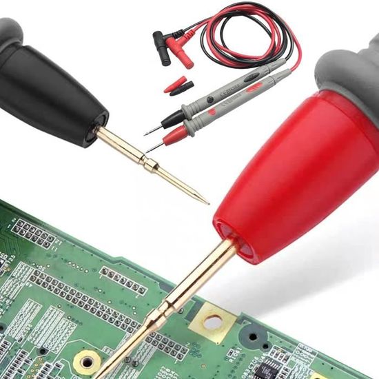 Sonde Multimetre Câbles Test Multimètre - Lot Silicone Souple (1m, 1000V CAT III) Cordon Multimetre