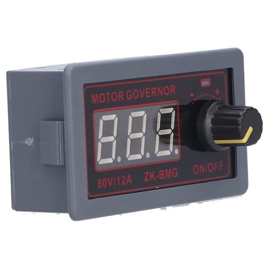 Contrôleur PWM Moteur DC 12V-60V 500W - Réglage Vitesse Numérique, Démarrage Progressif - Pour Ventilateur, Générateur, Lumière