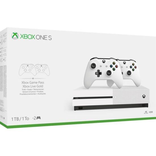 Console Xbox One S Microsoft Xbox One S 1To + 2ème manette • Xbox • Console - Gaming