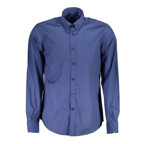 Chemise Homme HARMONT BLAINE Bleu Manches longues Col