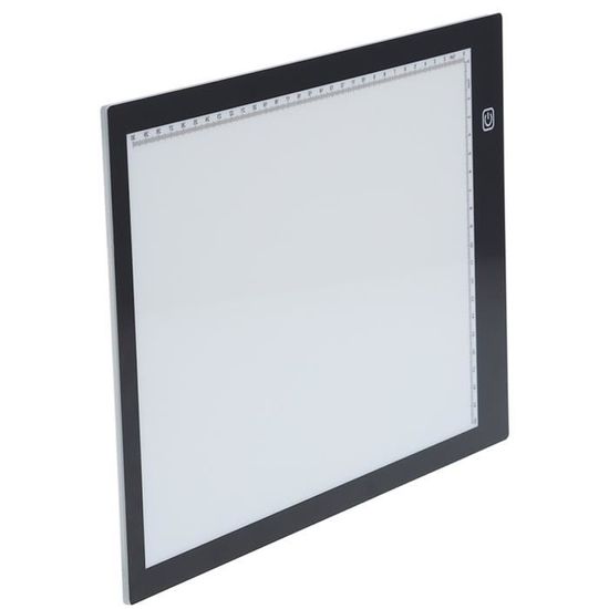 Tableau Lumineux A4 à LED - Lumière Réglable, USB, Pour Le Dessin, Le Traçage, Le Lettrage, 33,5 X 21,5 Cm