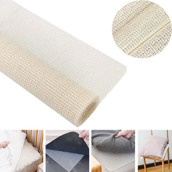 Tapis Antidérapant, Coussin Antidérapant De Différentes Tailles, Facile à Couper, Facile à Nettoyer (Beige, 100x160cm