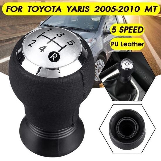Pommeau De Levier De Vitesses Noir Brillant 5V Compatible Toyota Auris, Avensis, Corolla Verso - Neuf, Fabriqué En Pologne
