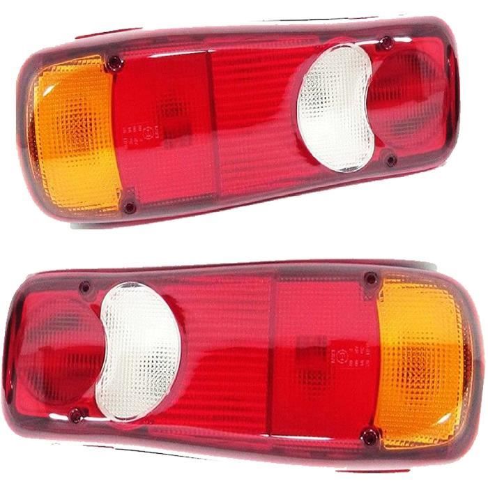 2 Feux Arrière 12V/24V 6 Functions Camion Remorque - Compatible Renault Master VW Ducato