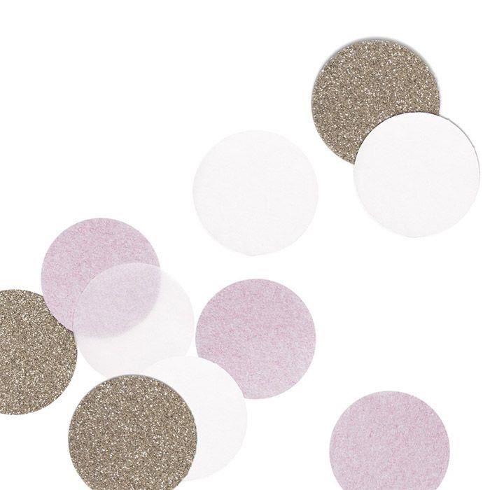 30 confettis rose et doré