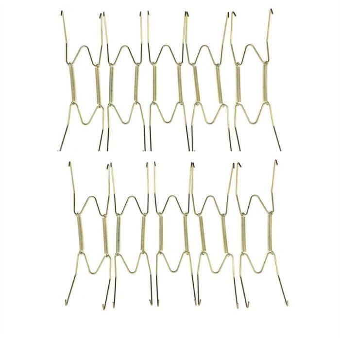 10 pcs 8 Pouces Printemps Style Plateau Invisible Plat Plat Fil Cintre Titulaires Décoration Murale (Doré)