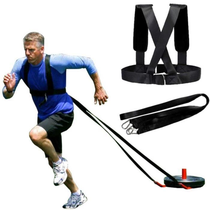 Jetcco Harnais Traîneau Kit de Corde de Résistance à L'entraînement Physique pour L'entraîneur de Résistance et D'assistance Physiqu