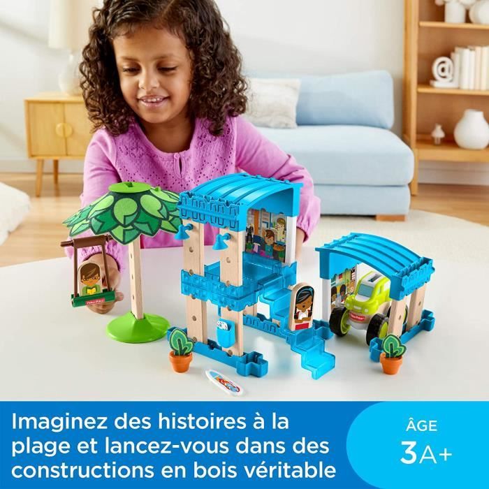 Fisher-price Wonder Makers Coffret de Construction la Maison Sur la Plage, Jouet pour Enfant Dès 3 Ans, Gfj13