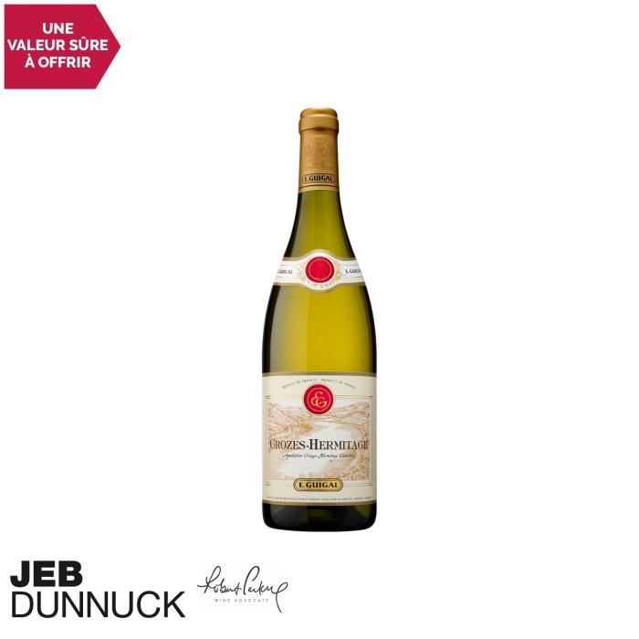 Crozes-Hermitage Blanc 2018 - 75cl - Maison Guigal - Vin AOC Blanc de la Vallée du Rhône - 89-100 Robert Parker - Cépages Marsanne,