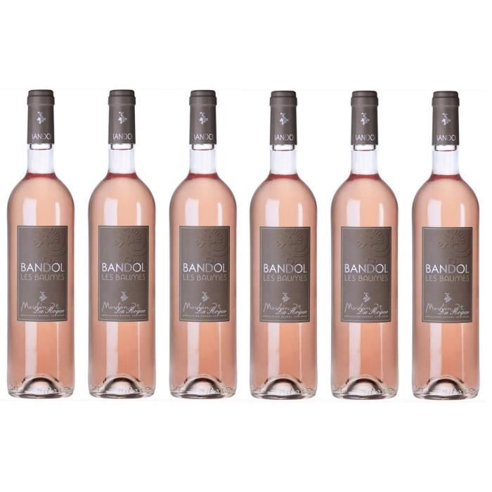 Lot de 6 Moulin de la Roque Rosé - AOP Bandol - 2017 75cL
