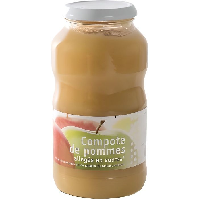 Compote de pommes Leader Price - Allegées en sucre - 720g