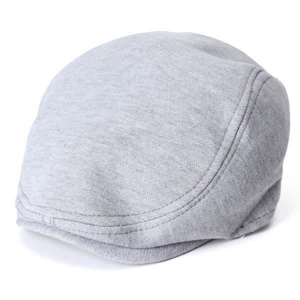 Bonnet Homme Femme Golf Conduit Béret Casquette Coton Hiver Chaud Cap Gris Claire