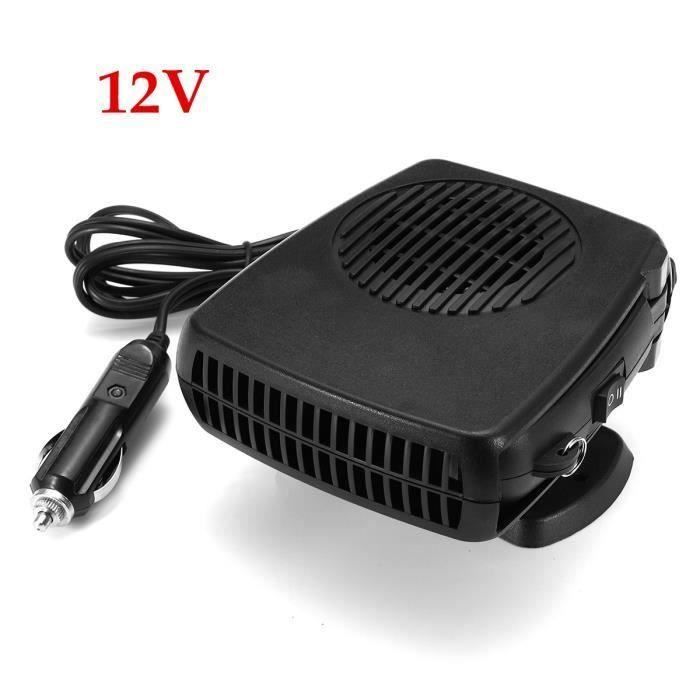 2 en 1 Réchauffeur Ventilateur de Pare-brise Désembuage Dégivreur Chauffage Voiture 150-200w 12V DC Pr11359
