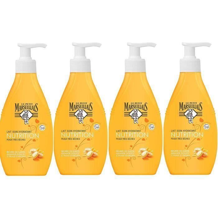 Lait et lotions pour le corps Le Petit Marseillais Lait Hydratant pour Peau Très Sec Karité-Amande-Argan Pompe 250 ml, L 503040