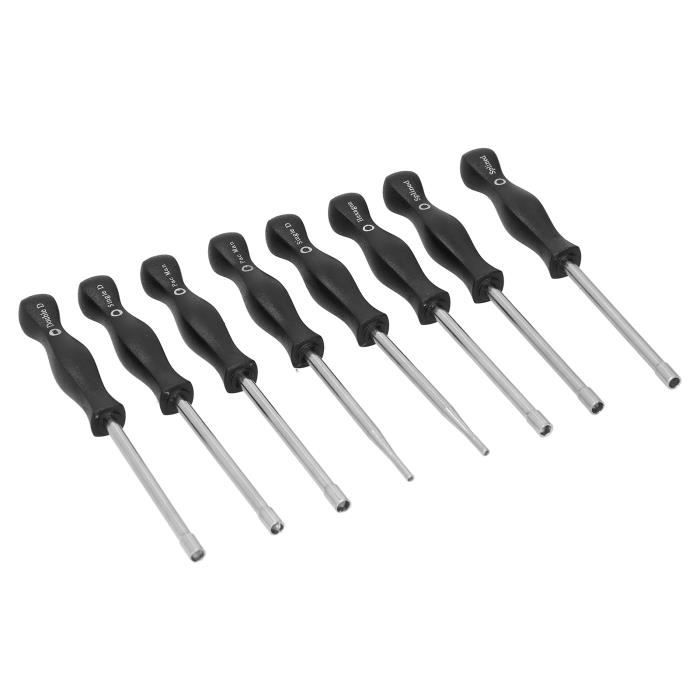 Tournevis de carburateur, outil de réglage de carburateur noir + argent, moto de tronçonneuse durable portative universelle en