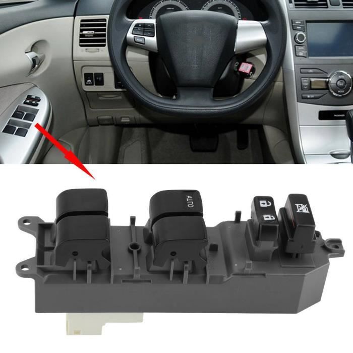Drfeify Interrupteur de lève-vitre électrique Bouton de commutation de commande de fenêtre principale d'alimentation pour Toyota