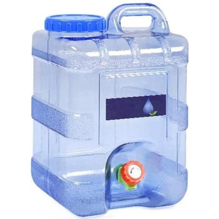 Bidon d'eau Portable avec Robinet et Bec verseur pour Voiture, extérieur, Camping, 5/8/15 L, 15L