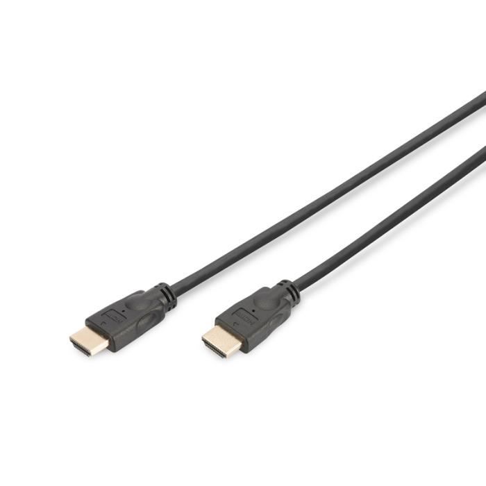 Digitus DK-330123-050-S, 5 m, HDMI Type A (Standard), HDMI Type A (Standard), 3840 x 2160 pixels, Compatibilité 3D, Noir