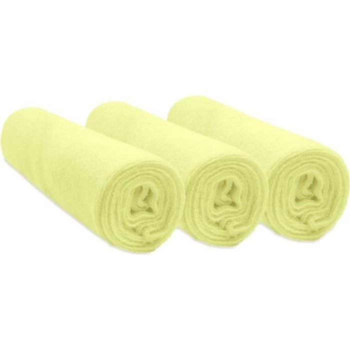 Lot de 3 housses pour Matelas à Langer 50x70 Anis