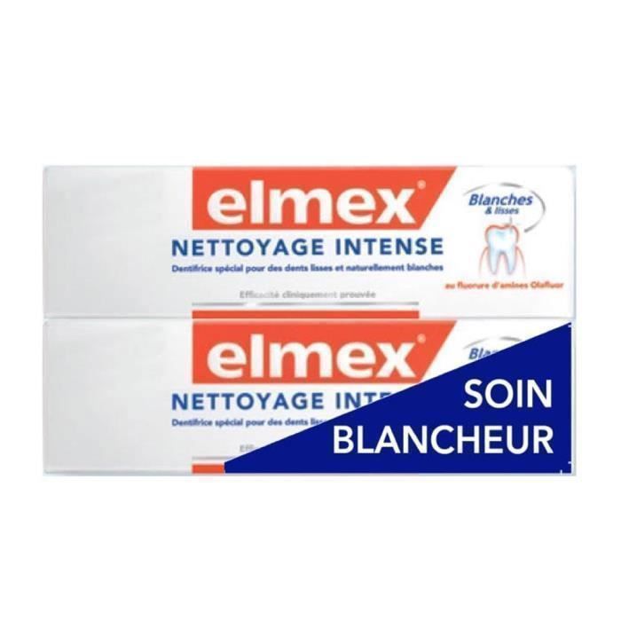elmex dentifrice nettoyage intense 2x50ml