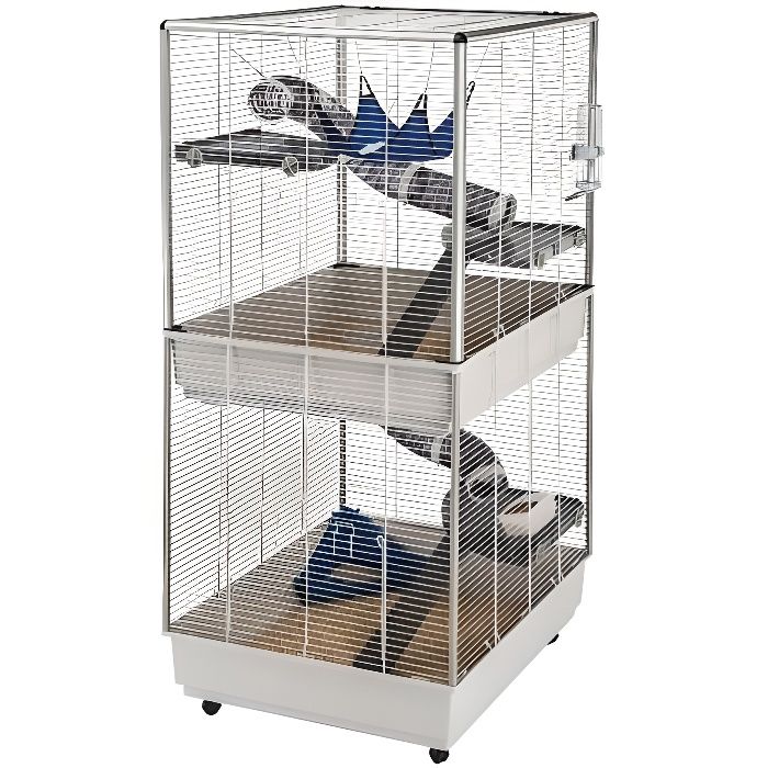 Cage équipée pour Furet, Rat ou Chinchilla - To…