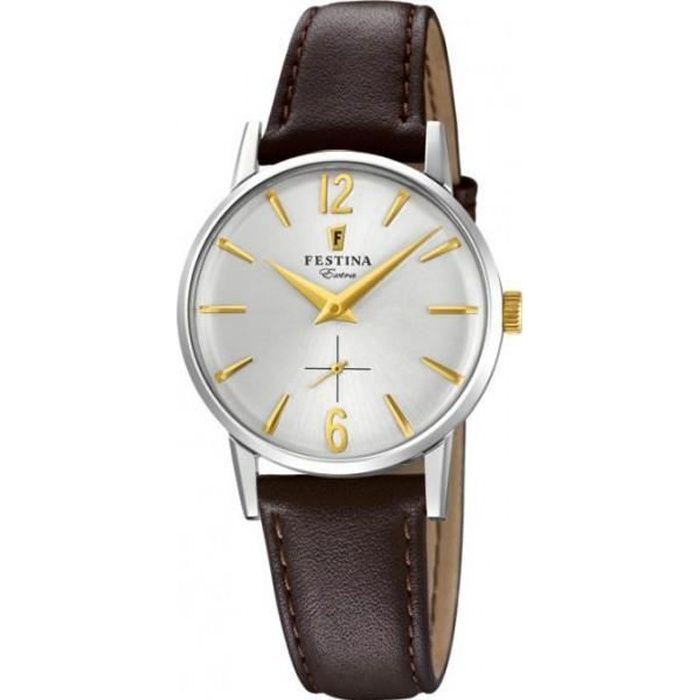 Montre Festina femme Extra acier cuir marron F20254/2