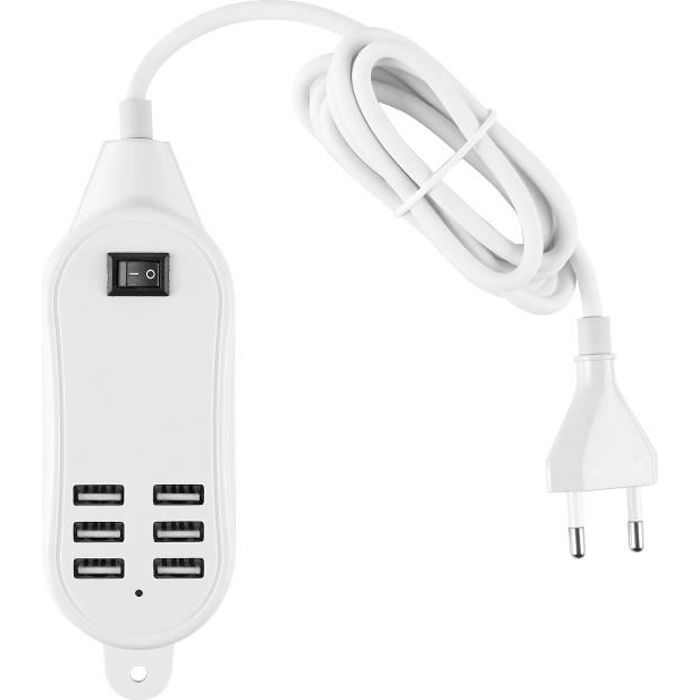 Chargeur HUB Multiprise USB 25W 5A Multiprise Electrique USB Chargeur Adaptateur Secteur Pour iPad iPhone Samsung