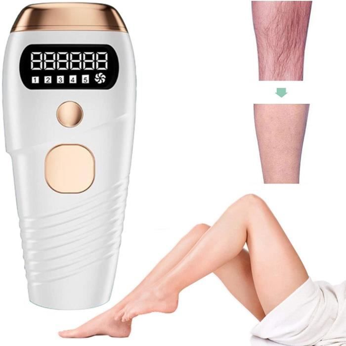 Leytn® Épilateur Lumière Pulsée Électrique Femme avec 2 Modes 5 Niveaux pour Visage/Bras/Jambes/Aisselles