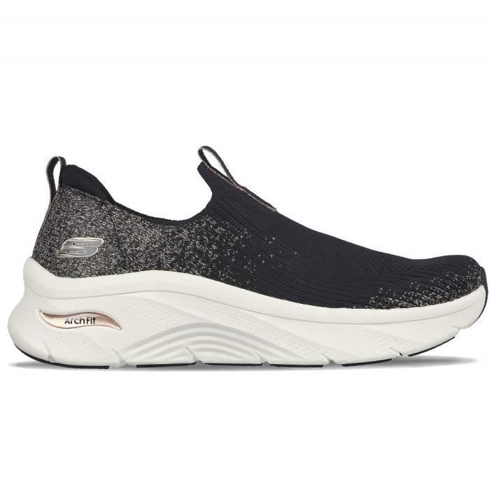 Skechers Arch Fit D'Lux - Glimmer Dust Chaussures pour Femme 149689-BKRG Noir