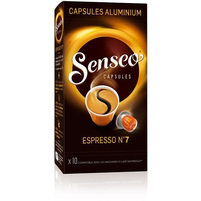 LOT DE 24 - SENSEO : 10 Capsules de café Espresso N°7 Compatible Nespresso