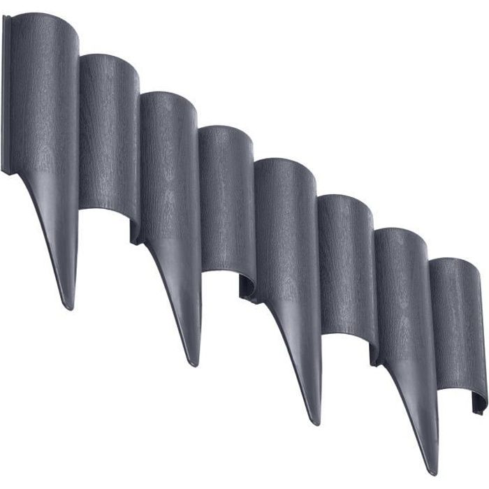 STELLA Bordure de jardin palissade 2.5m gris