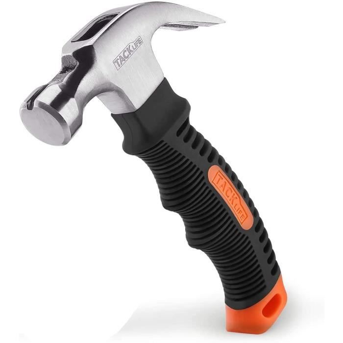 Mini Marteau à Griffes TACKLIFE, Marteau Arrache-Clous, Tube en Acier Robuste, Portable, Magnétique, Poignée Antidérapante - HMH2A