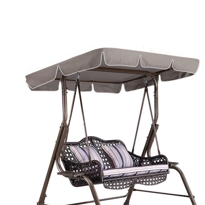 TEMPSA 1Pc Couverture Canopée 66x45x5.9 pouce Pour Balancelle Gris