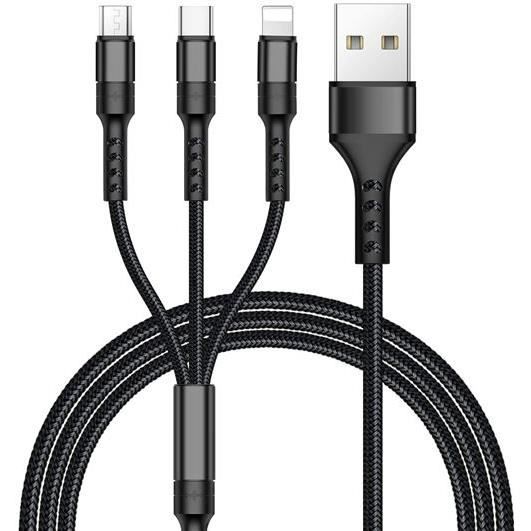 VSHOP® Chargeur Multiple Câble de données Multi-Ports USB Câble charge Rapide 3 A pour câble de Charge 3 A Lightning Micro USB
