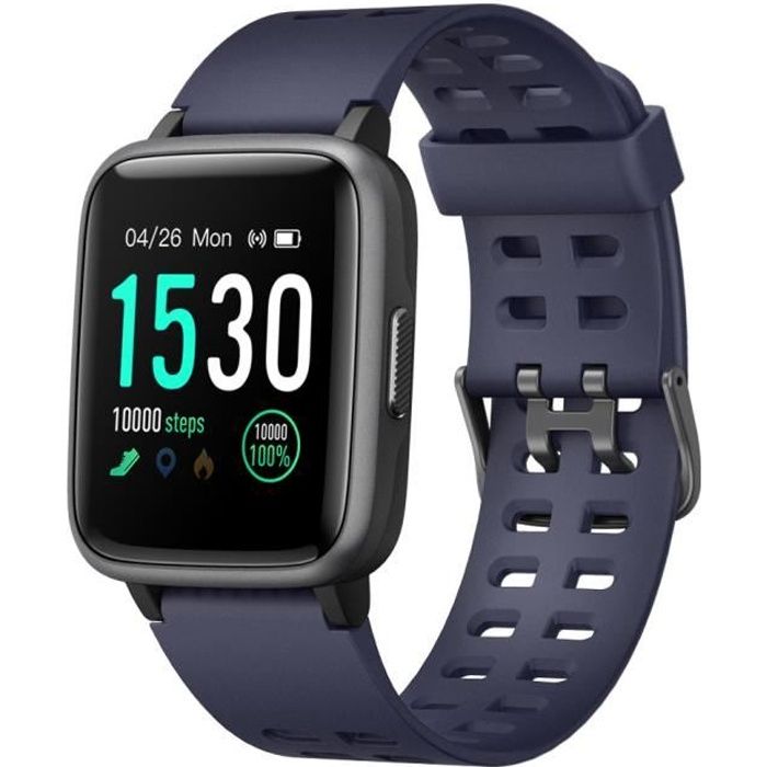 Montre Connectée Homme Willful Montre Intelligente pour Android iOS Smartwatch Bluetooth Vibrante Montre Sport Cardio Podometre Bleu