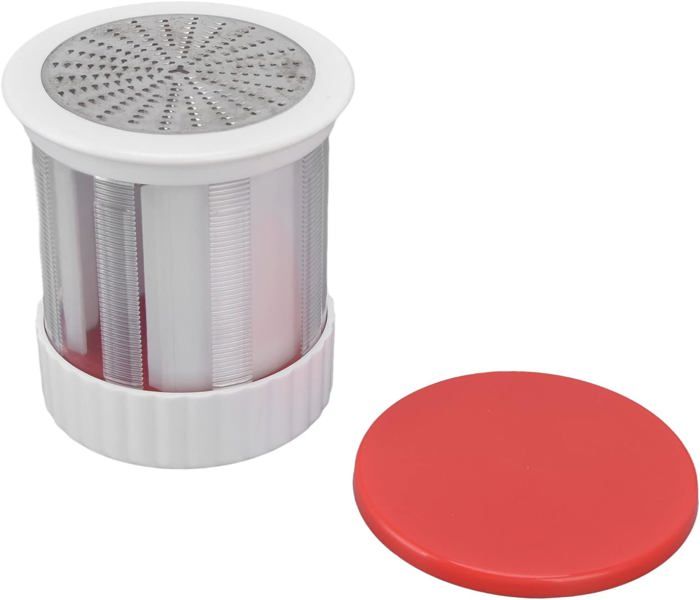 Râpe à fromage - SHIPENOPHY - Portable - Plastique et Acier Inoxydable - Rouge et Blanc - 210 g
