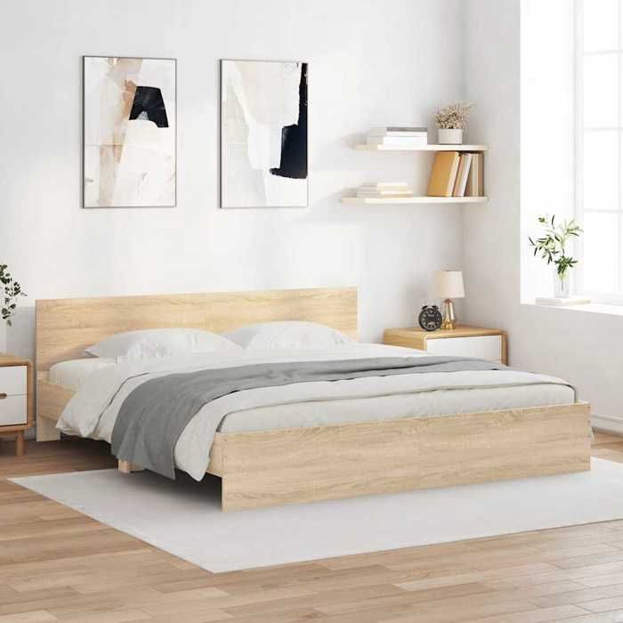 Lit Adulte-Structure de lit-Cadre de lit sans matelas chêne sonoma 180x200 cm 961704