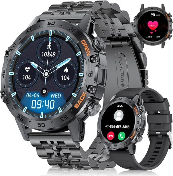 Montre Connectée DREMAC 2025 - Écran 1,75", Batterie 1000 MAh, 130+ Modes Sport, IP68, Torche, Pour Android/iOS - 4