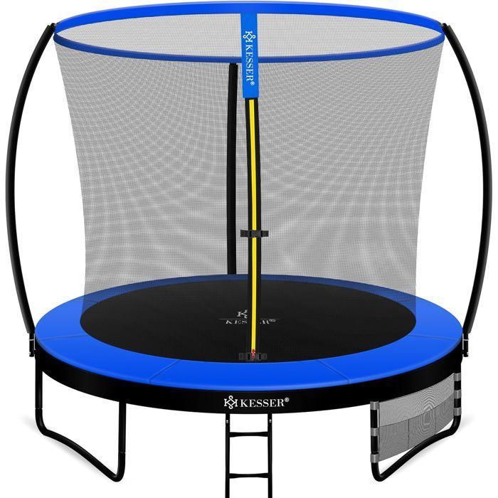 Trampoline De Jardin 366 Cm – Vert, Avec Filet De Sécurité Et échelle, Set Complet, 150 Kg