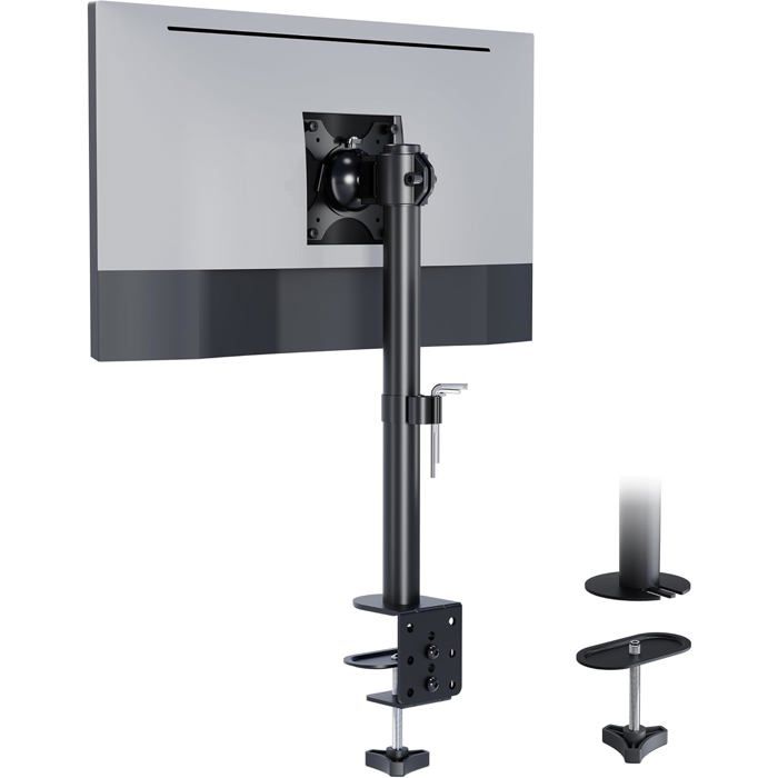 Support Ecran Pc Simple Pour Moniteurs De 13 À 34 PoucesBras Ecran Pc Réglable En Hauteur De 425MmSupporte JusquÀ 10KgVesa 75