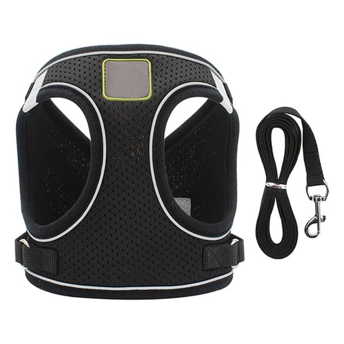 Colliers Harnais et Laisses pour Chats Harnais Chaton Anti évasion Réfléchissant Réglable Harnet pour Chat Gilet Respirant