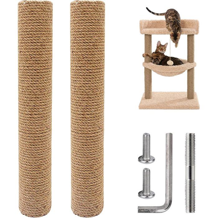 Meilleurs prix pour 2 Pièces Poteau De Rechange Arbre A Chat 40Cm Poteau Griffoir Chat Griffoir Pour Chat Griffoirs Pour Chats Parcours Mural[ARB244]
