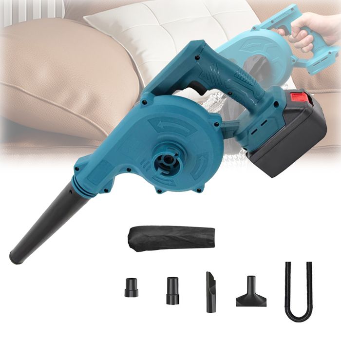 Souffleur De Feuilles Sans Fil 21V 3000W Aspirateur Souffleur Sans Fil 2 Modes De Vitesse Pour