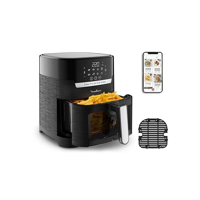 Friteuse sans huile - Moulinex - Easy Fry & Grill Vision - 46L - Écran tactile - 8 programmes