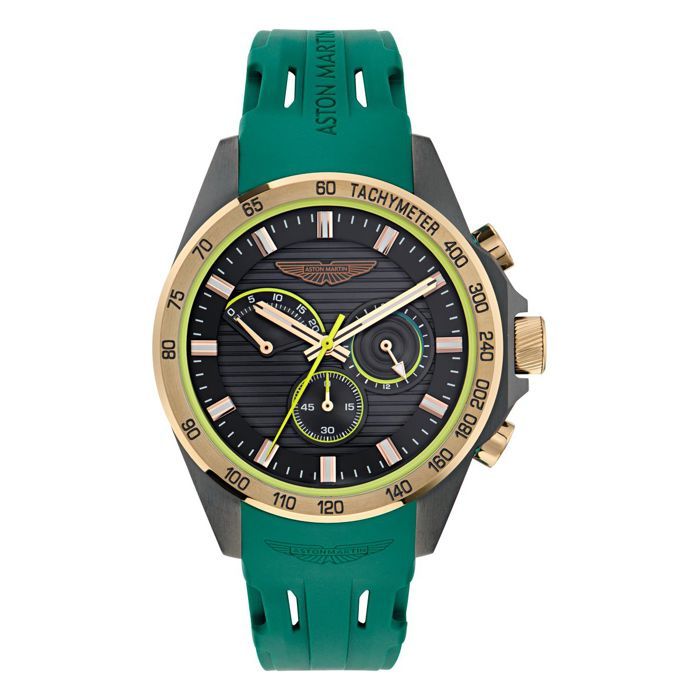 Montre - ASTON MARTIN - MTRH1F501 - Bracelet silicone vert - Étanche 10 bar - Boîtier 44 mm