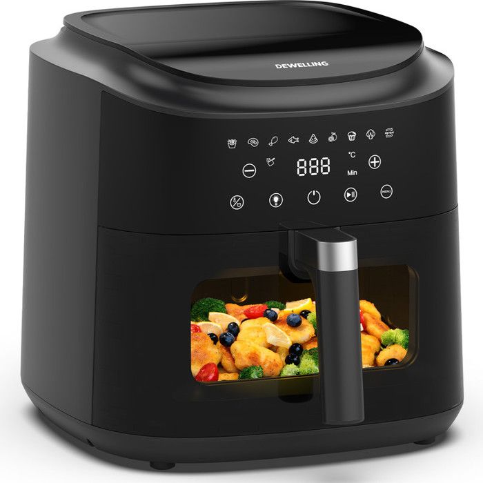 Airfryer XL 9L – Friteuse à Air Numérique 2350W 9 Fonctions Préréglées Fenêtre Lumineuse Cuisson Peu Grasse/Sans Huile - Spect