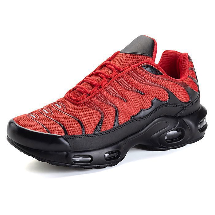 Chaussures randonnée homme Semelle épaisse Légères Lacets Mesh Respirant Rouge