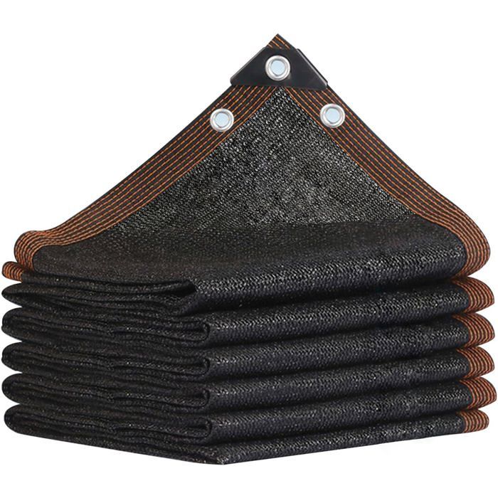 Filet DOmbrageFilet Protection Solaire Avec Œillets Blocage Des Uv Noir 80% Voiles DOmbrage 3X3M Toile DOmbrage Pour Ext[IN29]